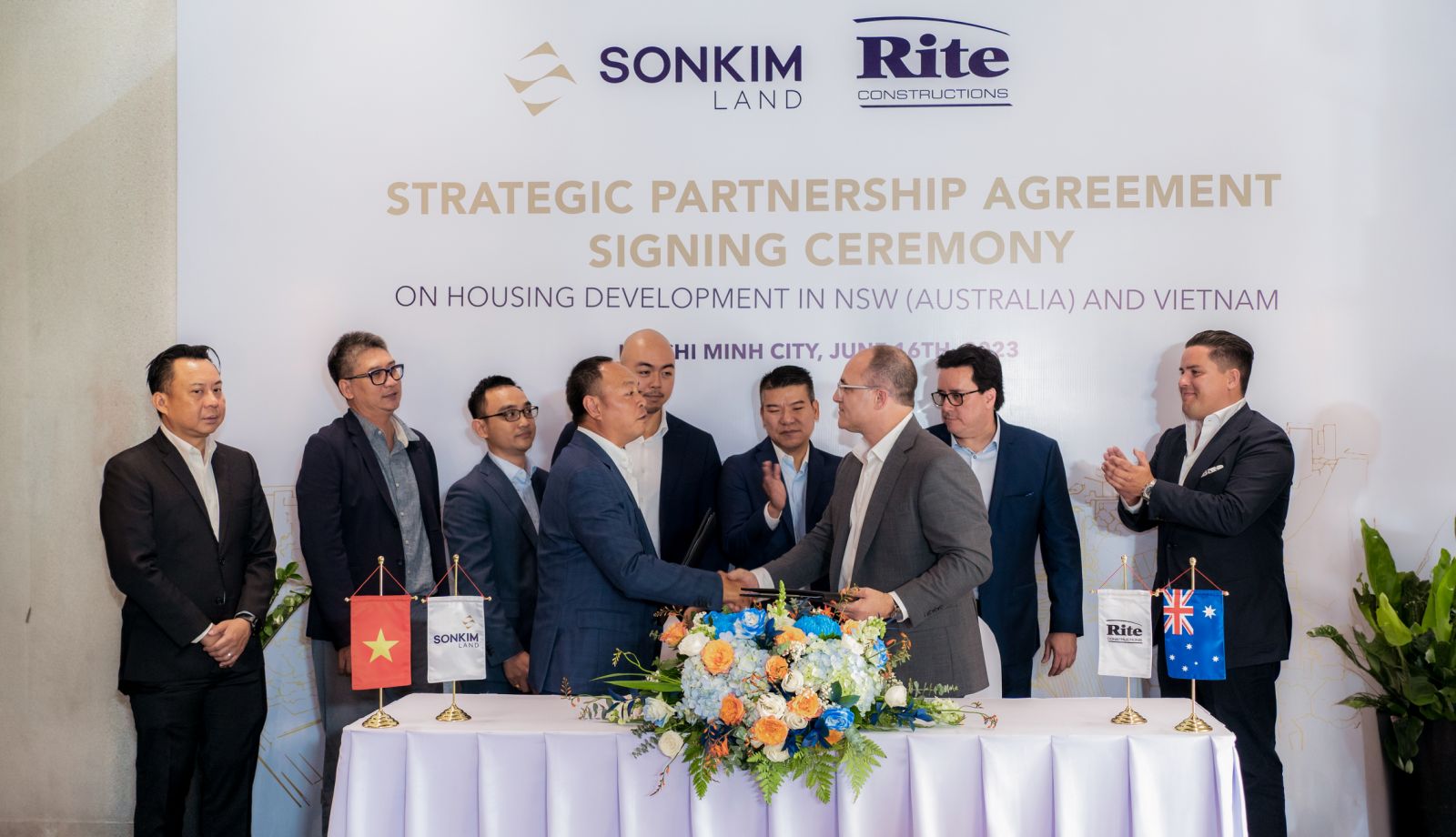 Lễ ký kết thỏa thuận hợp tác chiến lược giữa SonKim Land và Rite Constructions